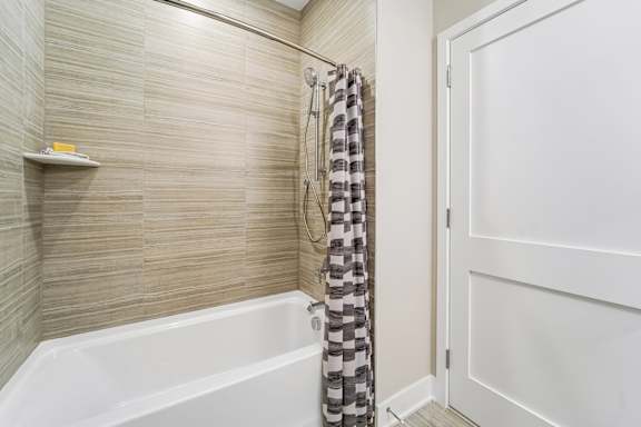 Secondary bath with shower over tub