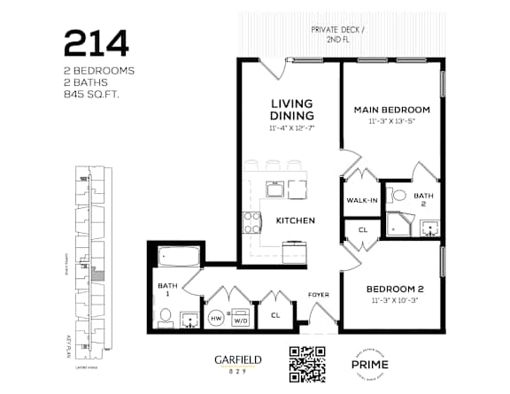 214 Floor Plan at 829 Garfield, New Jersey