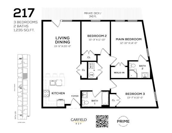 217 Floor Plan at 829 Garfield, New Jersey, 07305