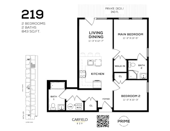 219 Floor Plan at 829 Garfield, New Jersey, 07305