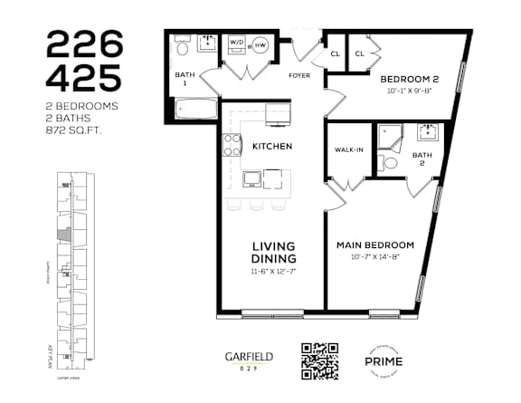 226 Floor Plan at 829 Garfield, Jersey City, NJ 07305
