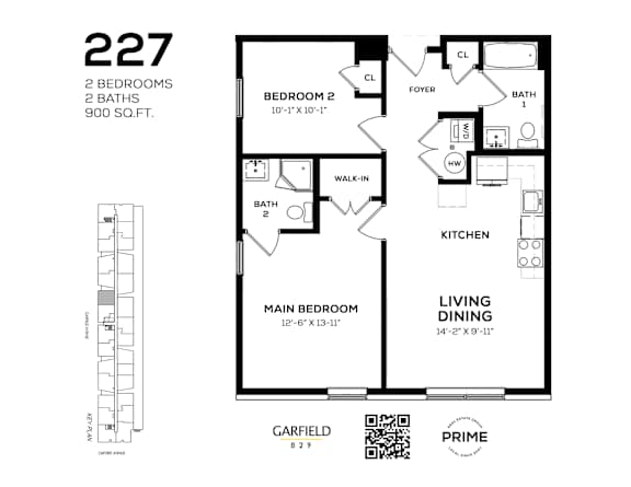 227 Floor Plan at 829 Garfield, New Jersey, 07305