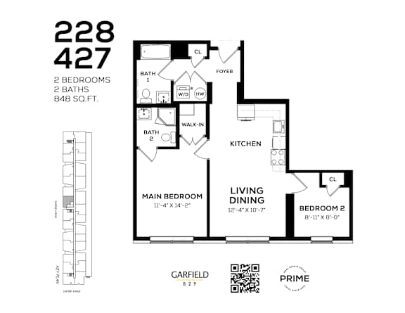 228 Floor Plan at 829 Garfield, Jersey City