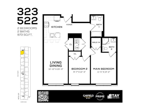 323 Floor Plan at 829 Garfield, Jersey City, 07305