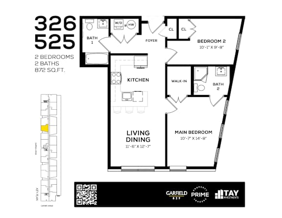 326 Floor Plan at 829 Garfield, Jersey City, 07305
