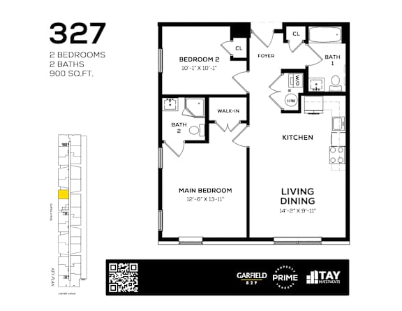 327 Floor Plan at 829 Garfield, New Jersey
