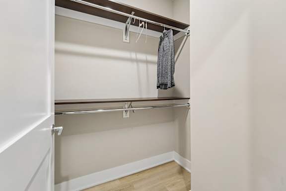 Walk-in Closet with Custom Shelving