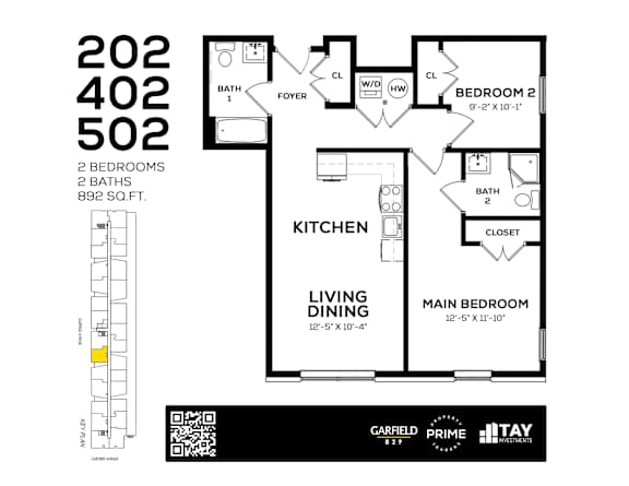 402 Floor Plan at 829 Garfield, New Jersey