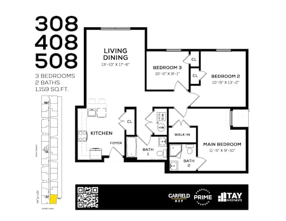 408 Floor Plan at 829 Garfield, New Jersey