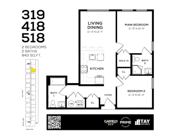 418 Floor Plan at 829 Garfield, New Jersey