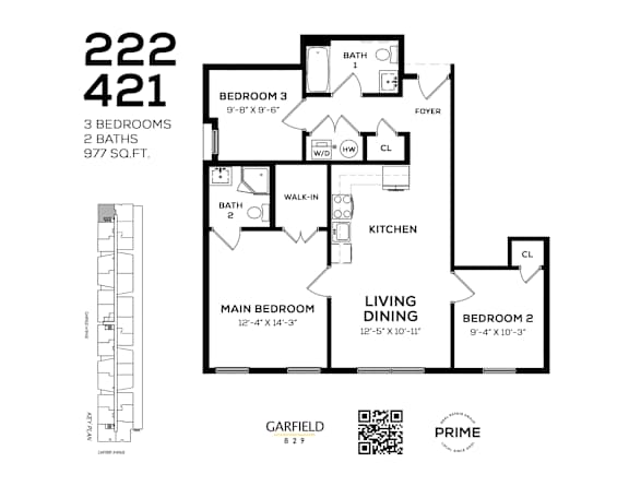 421 Floor Plan at 829 Garfield, Jersey City