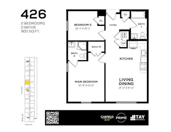 426 Floor Plan at 829 Garfield, Jersey City, 07305