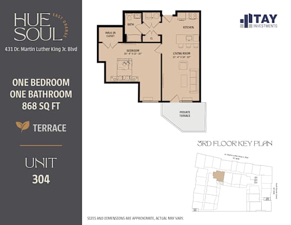 A floor plan for a 304 unit apartment complex.