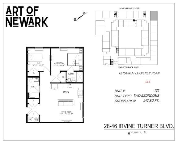 Floor Plan  Unit 113 at Art Of Newark, Newark New Jersey