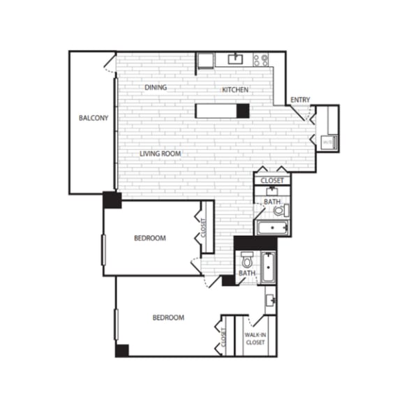 2-bedroom, 2-bath apartment in National Landing