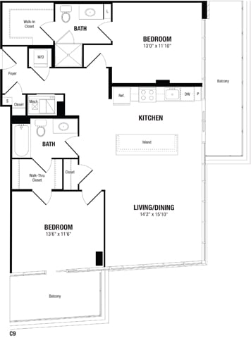Spacious 2 Bedroom Crystal City Apartments Arlington VA