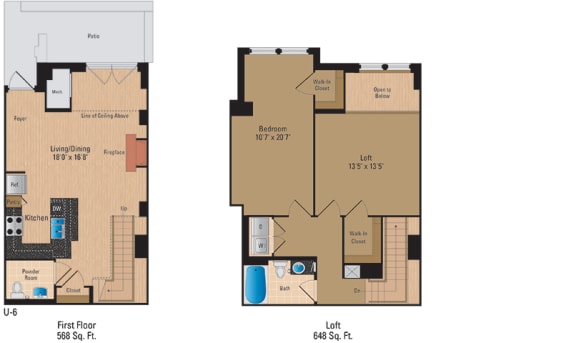 Floor Plan  Renovated Apartments for Rent in Pentagon City Arlington VA