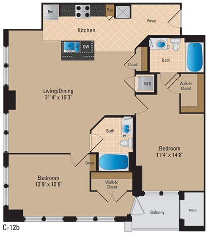 2 Bedroom Pentagon City Arlington VA Apartment Rentals