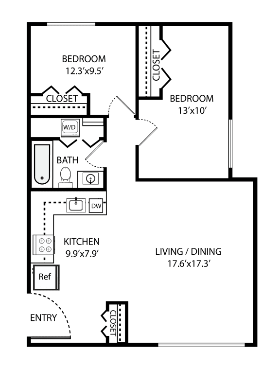 Modern 2 Bedroom Rosslyn VA Apartment Rentals