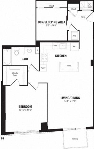 Spacious 1 Bedroom Crystal City Arlington VA apartment rentals