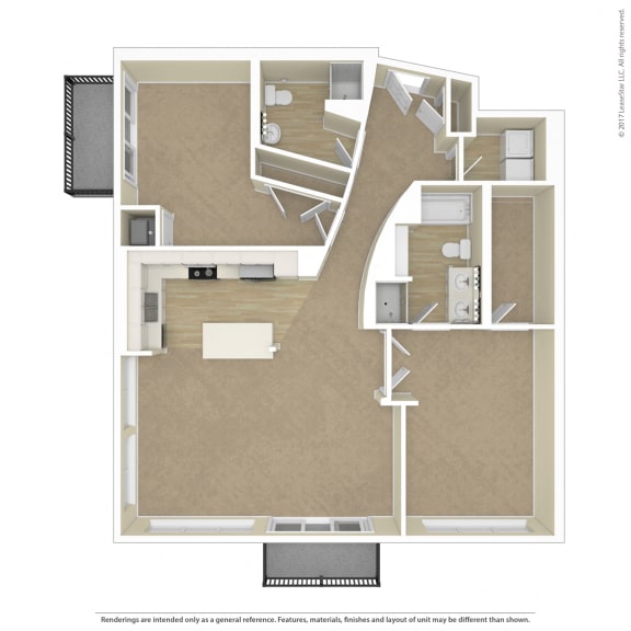 a floor plan of a 403 sq ft apartment