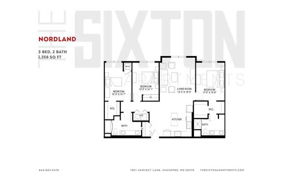 A floor plan for a property called The Sixton in Nordland.