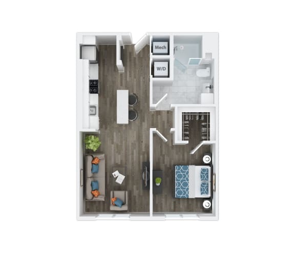 A1 Floor Plan at The Palms 1101, Columbia, 29201