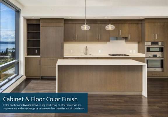 Dark Cabinet Color Finish at Two Lincoln Tower, Bellevue, WA, 98004