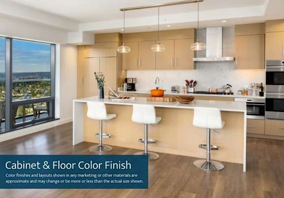 Light Cabinet Color Finish at Two Lincoln Tower, Bellevue, WA