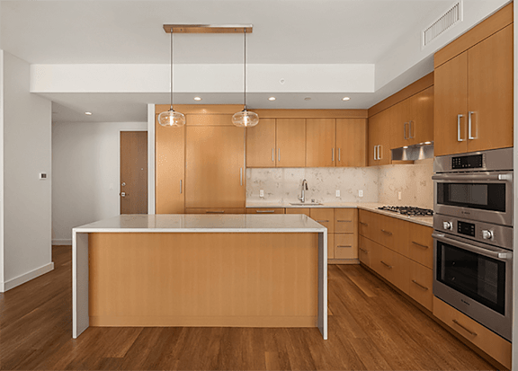 Light Cabinet Color Finish at Two Lincoln Tower Apartments, Apartments, Bellevue, WA