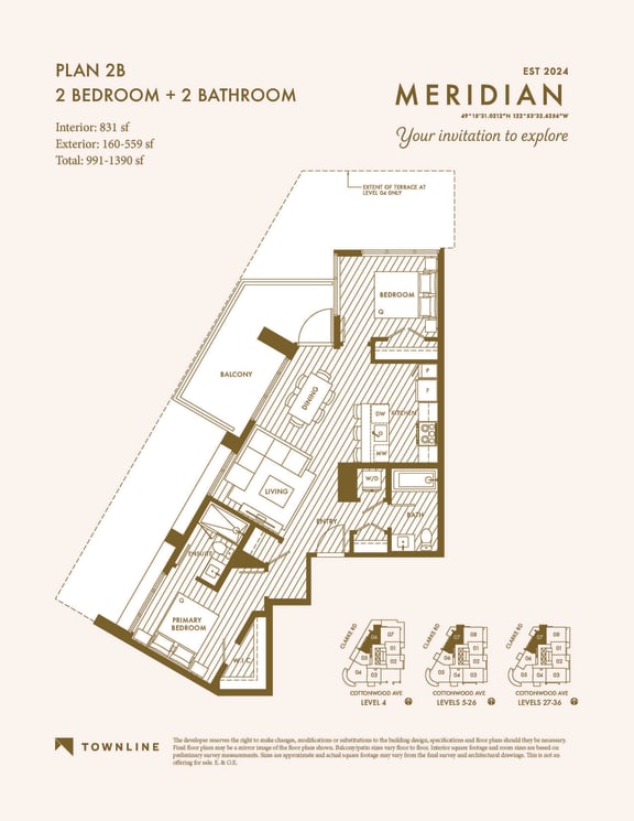 the floor plan of the second level of the apartment