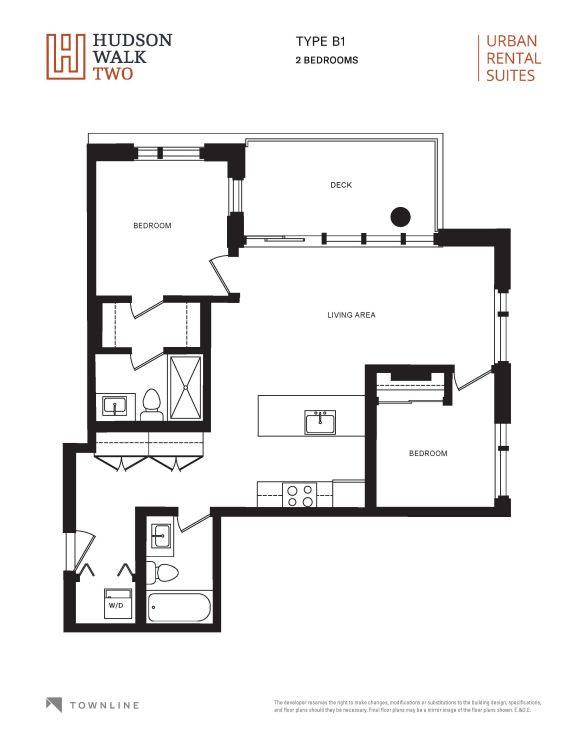 a floor plan of hudson walk apartments