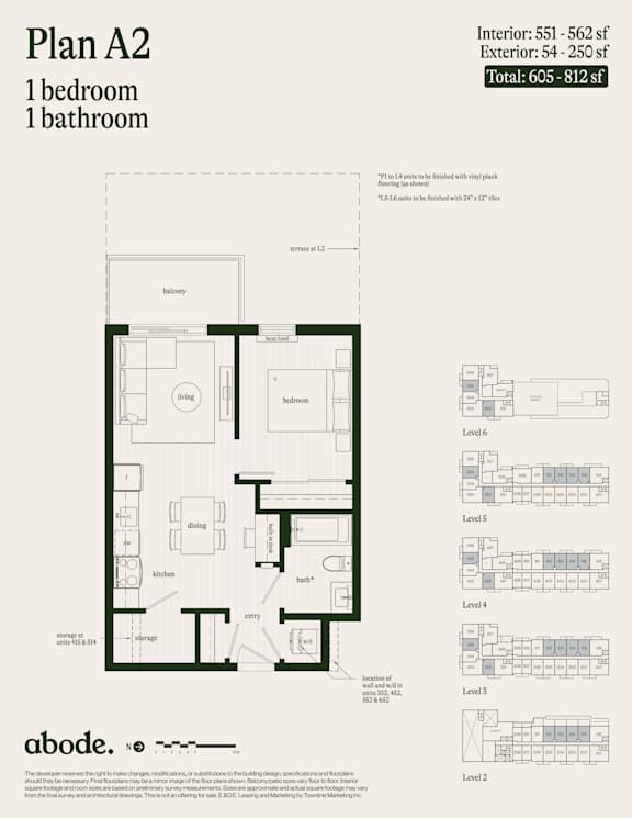 A floor plan for a one bedroom, one bathroom apartment.