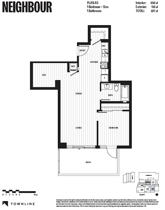 A black and white floor plan for a property called Neighbour.