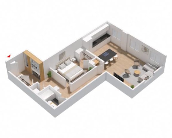 203 Floor Plan at Greeley Lofts, Missouri
