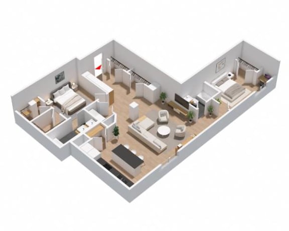 204 Floor Plan at Greeley Lofts, St. Louis