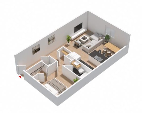 206 Floor Plan at Greeley Lofts, Missouri