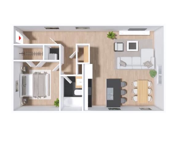 206 Floor Plan at Greeley Lofts, St. Louis, Missouri