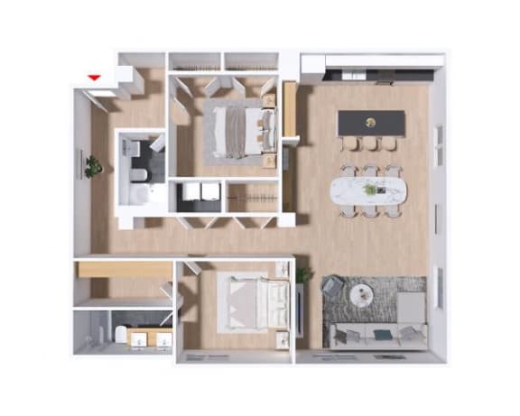 207 Floor Plan at Greeley Lofts, St. Louis, MO, 63102