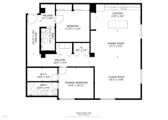 207 Floor Plan at Greeley Lofts, St. Louis, MO