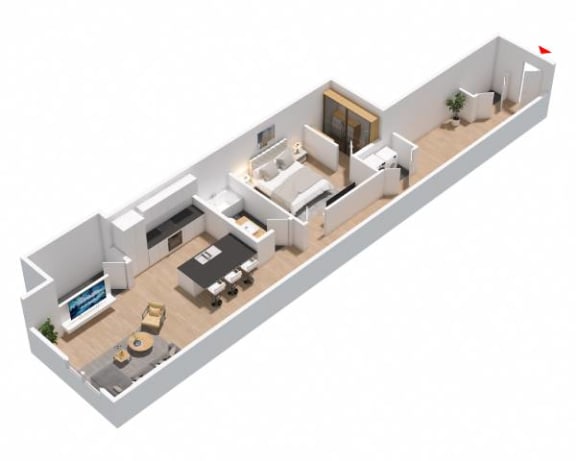 209 Floor Plan at Greeley Lofts, Missouri