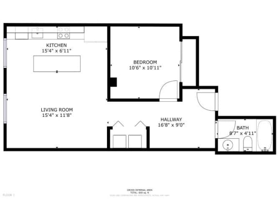 302 Floor Plan at Greeley Lofts, St. Louis, Missouri
