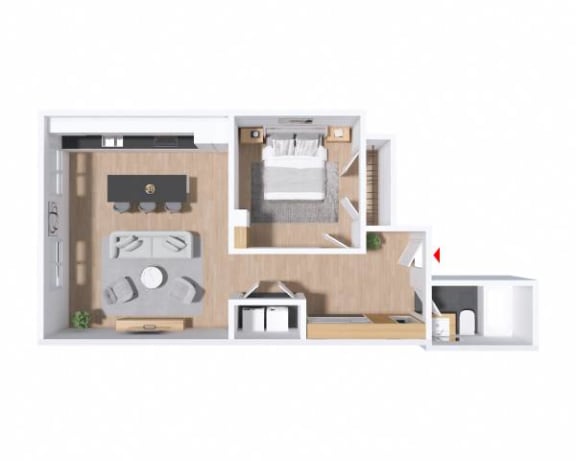 302 Floor Plan at Greeley Lofts, St. Louis