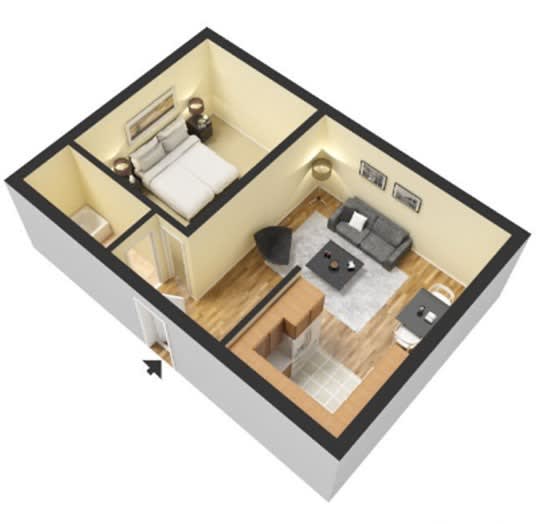  Floor Plan One Bedroom (Towers)
