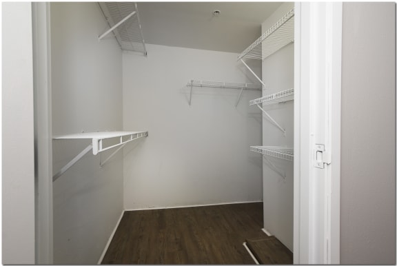 a walk in closet at Marshall Place Apartments, 44113