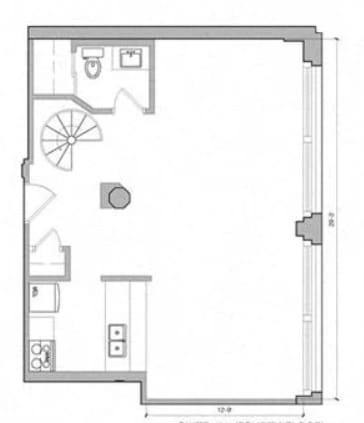 1291 Floor Plan at East 4th Street, Ohio, 44115