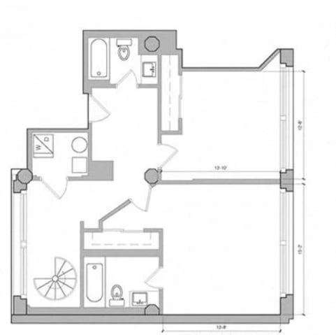 Floor Plan  1641 Floor Plan at East 4th Street, Cleveland