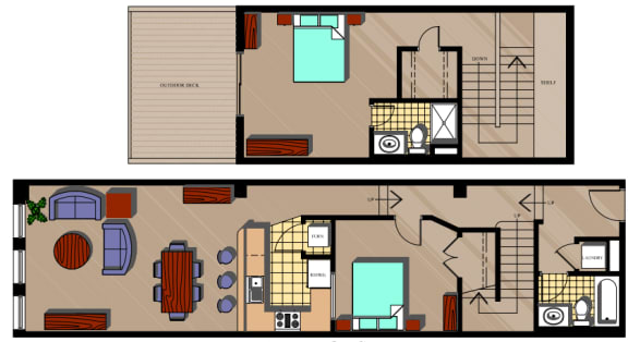 the floor plan of a house with roommates
