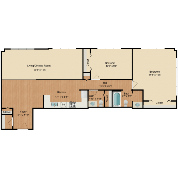the paramount floor plan  2 bedroom 2400 sq ft