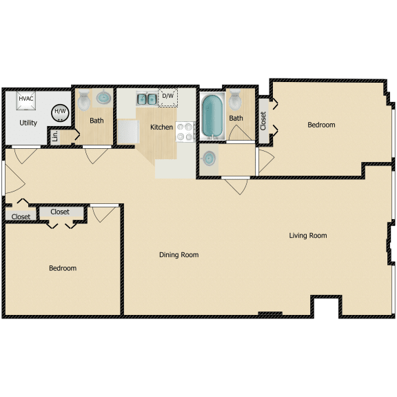the loft floor plan  the paramount 353 sq ft